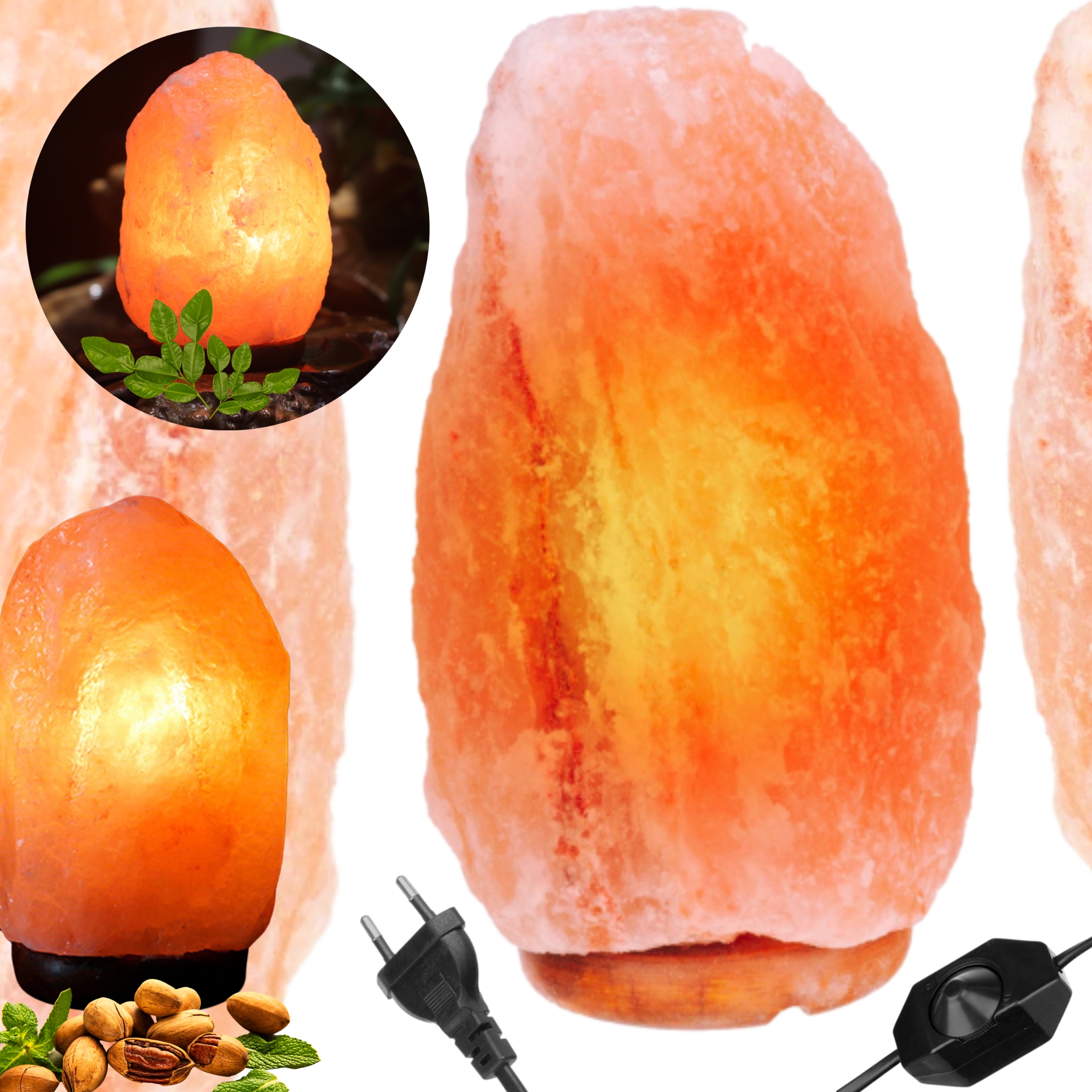 LAMPKA NOCNA SOLNA DUŻA LAMPA HIMALAJSKA SÓL NATURALNA JONIZATOR POWIETRZA