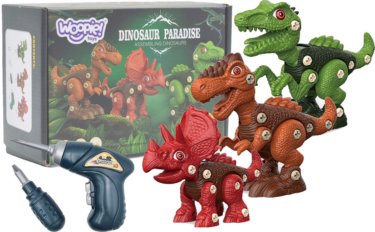 

Woopie Dinozaury Do Skręcania Z Narzędziam 3 Szt