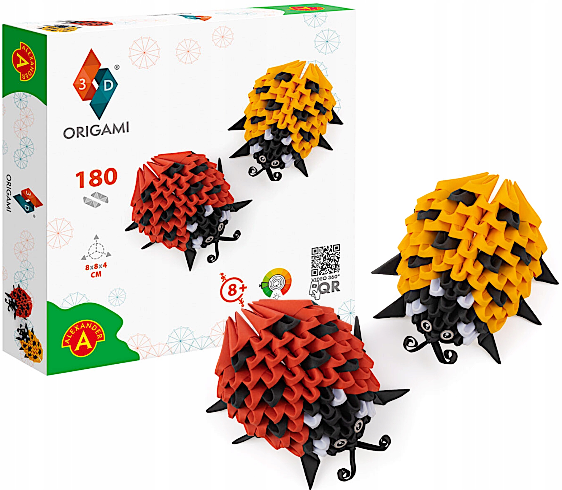 

Zestaw Origami 3D Biedronki Ladybirds Handmade 8L+