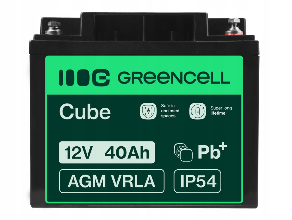 Akumulator Agm Green Cell 12V 40Ah Zasilacz Awaryny Ups Wózek Inwalidzki