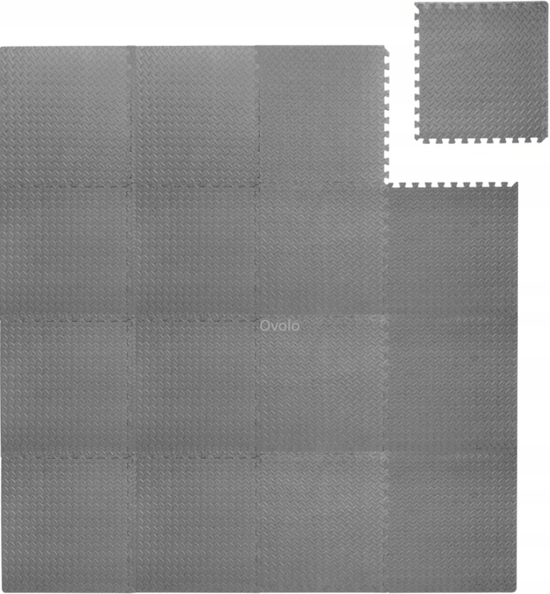 Silná Pěnová Podložka Pro Tréninková skládací fitness podložka 240 x 240 cm šedá