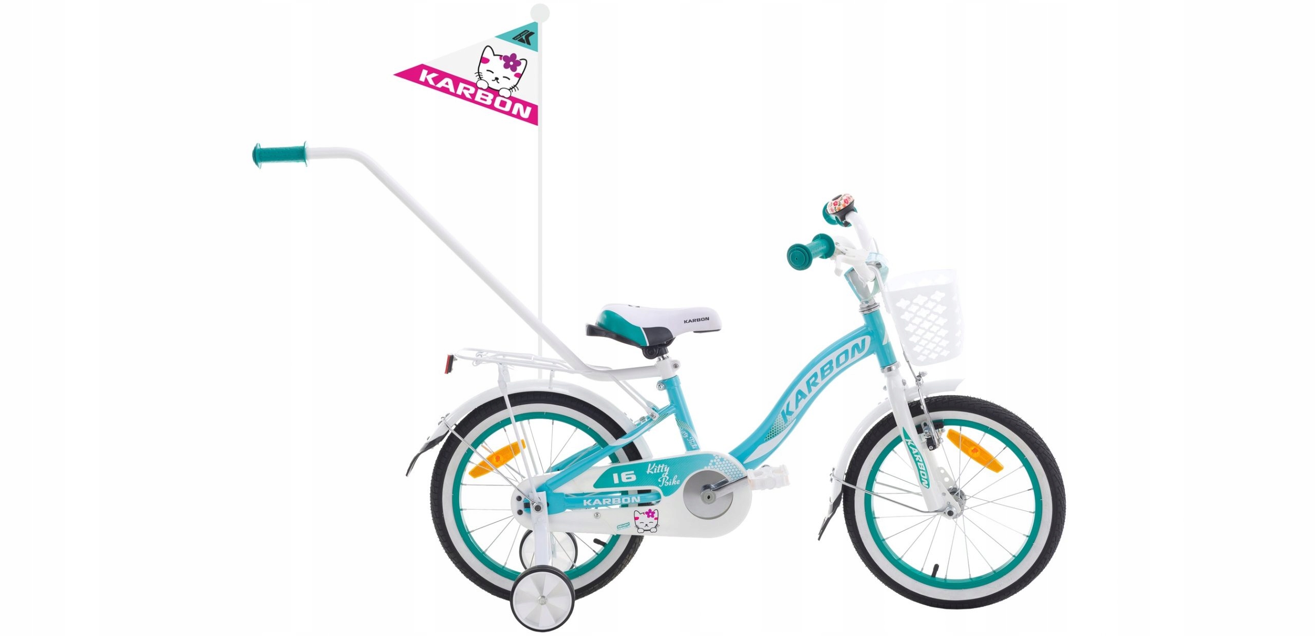 Rower Karbon 14" MIMI błękitny-biały Stal azure-white