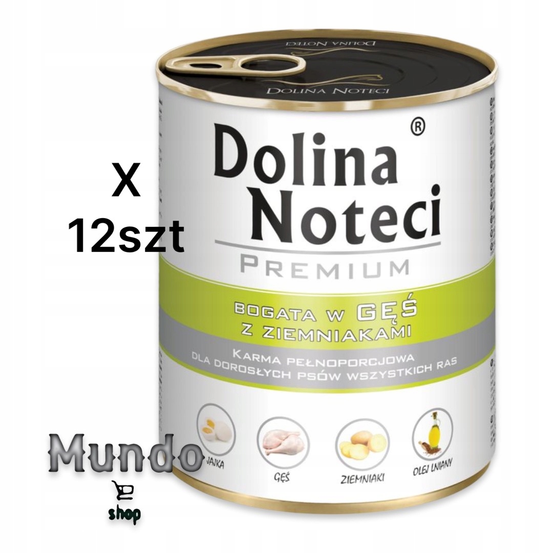 Dolina Noteci krmivo pro psa konzerva Příchuť Husa s bramborami 800g 12 ks
