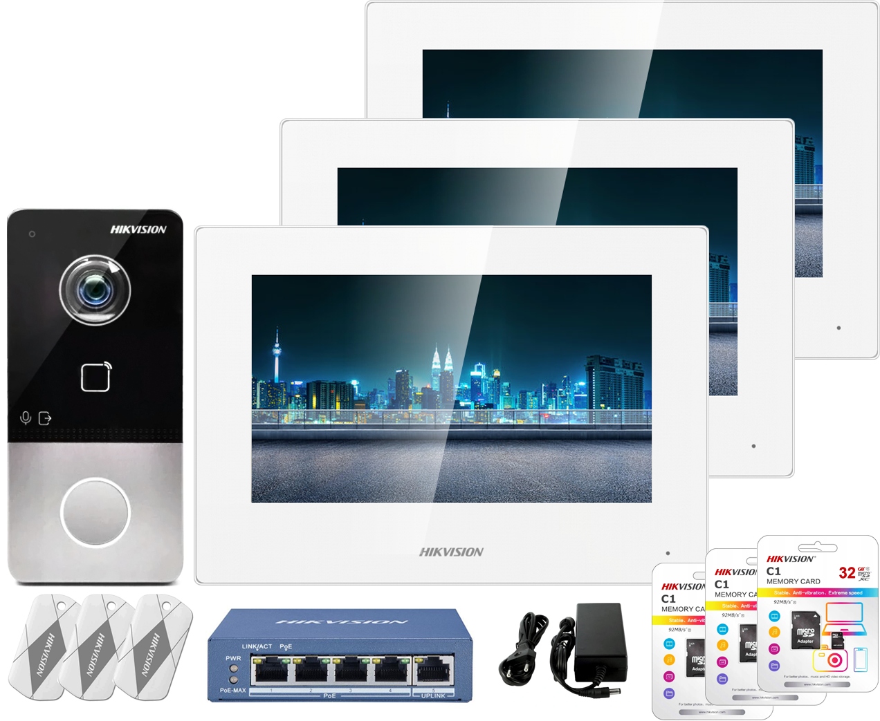 WIDEODOMOFON Domofon WiFi Hikvision DS-KIS603-P-3