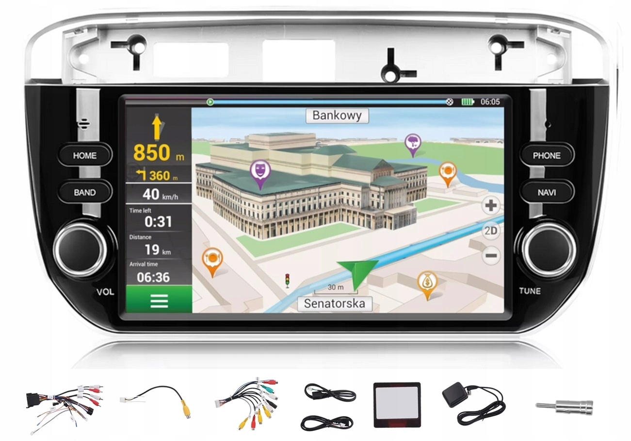 Rádio Navigácia Carplay Gps Android Fiat Punto Evo Linea 2012-2018 6/128GB