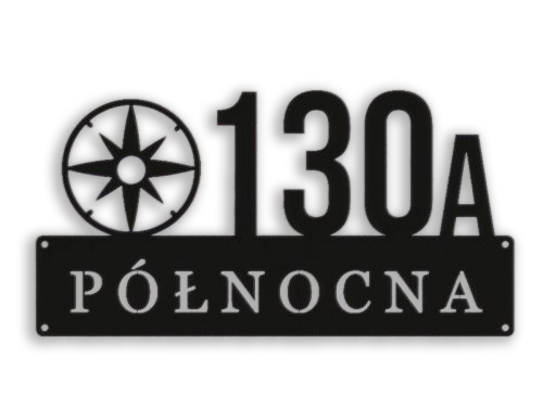 Číslo Na Dom 60 cm Tabuľa Adresa Oceľ 2 mm Severná