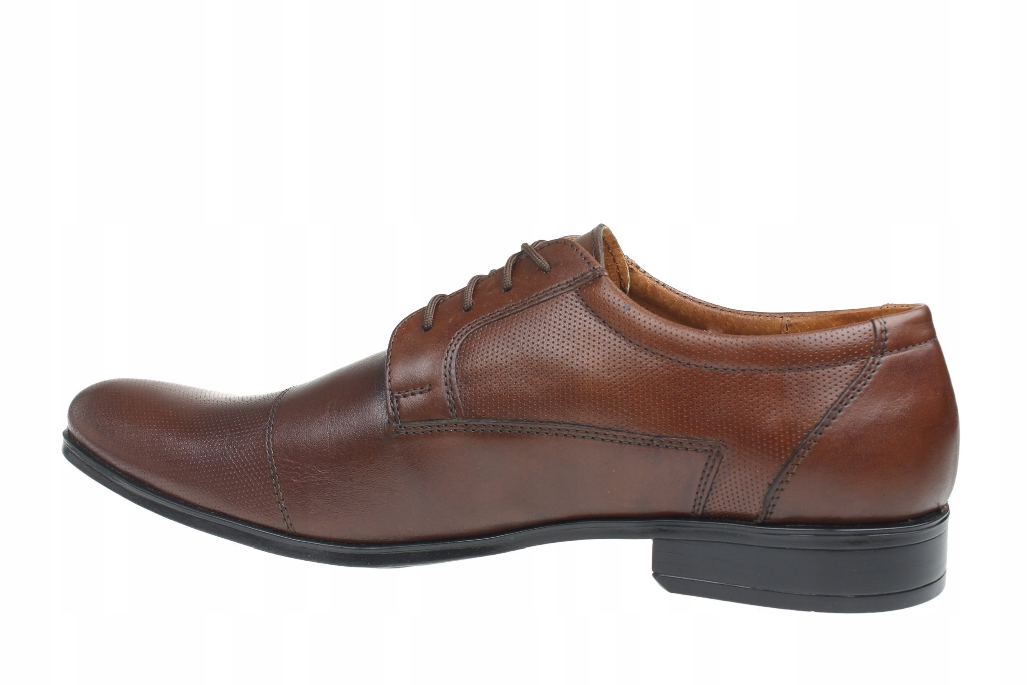 MOSKAŁA PÓŁBUTY MOKASYNY WIZYTOWE MĘSKIE SKÓRA M378 CIEMNY BRĄZ R 45 Marka Moskała