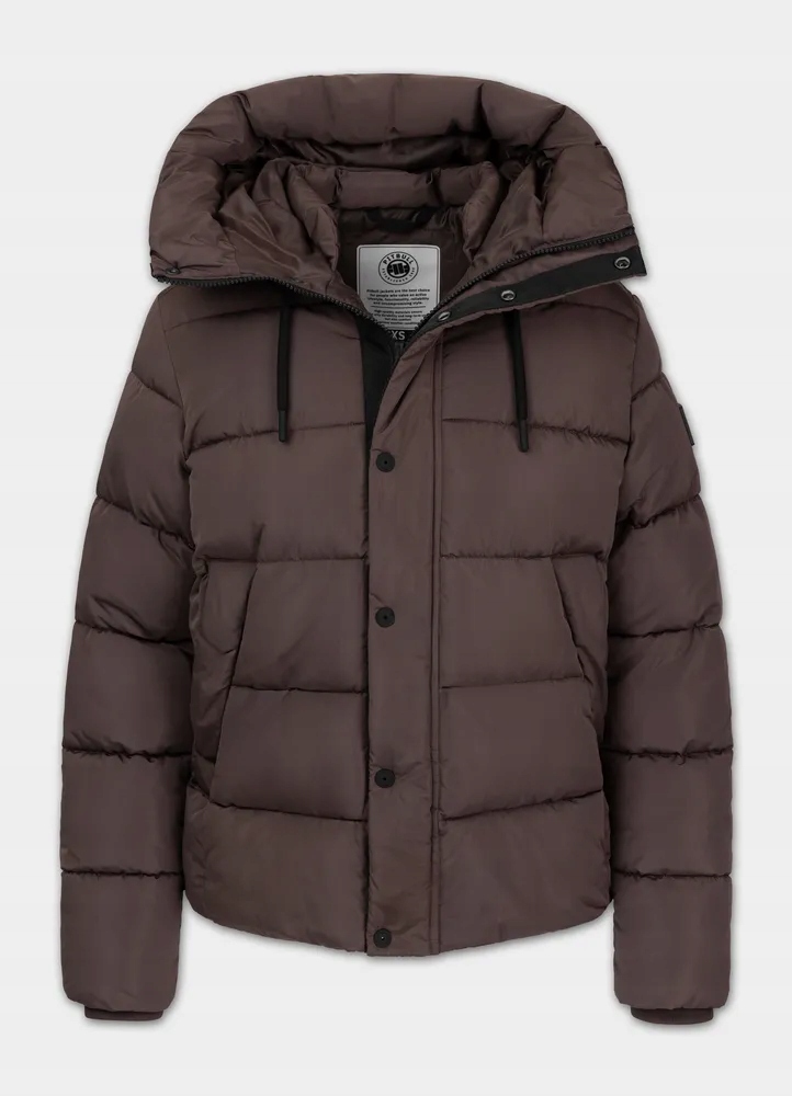 Dámská Zimní bunda prošívaná s kapucí Pitbull Amalia vysoký stojáček L