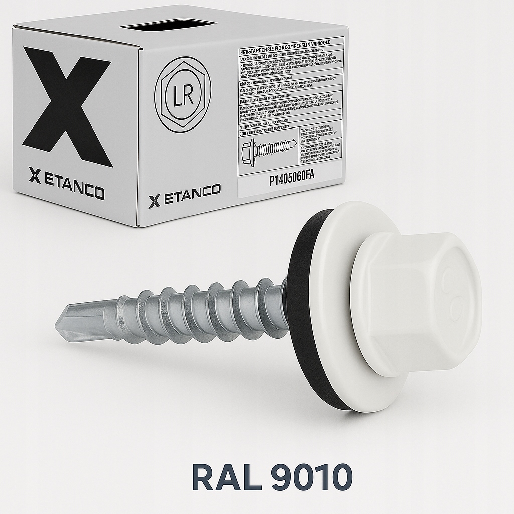 WKRĘTY FARMERSKIE ETANCO 4,8x35mm RAL 9010 250szt