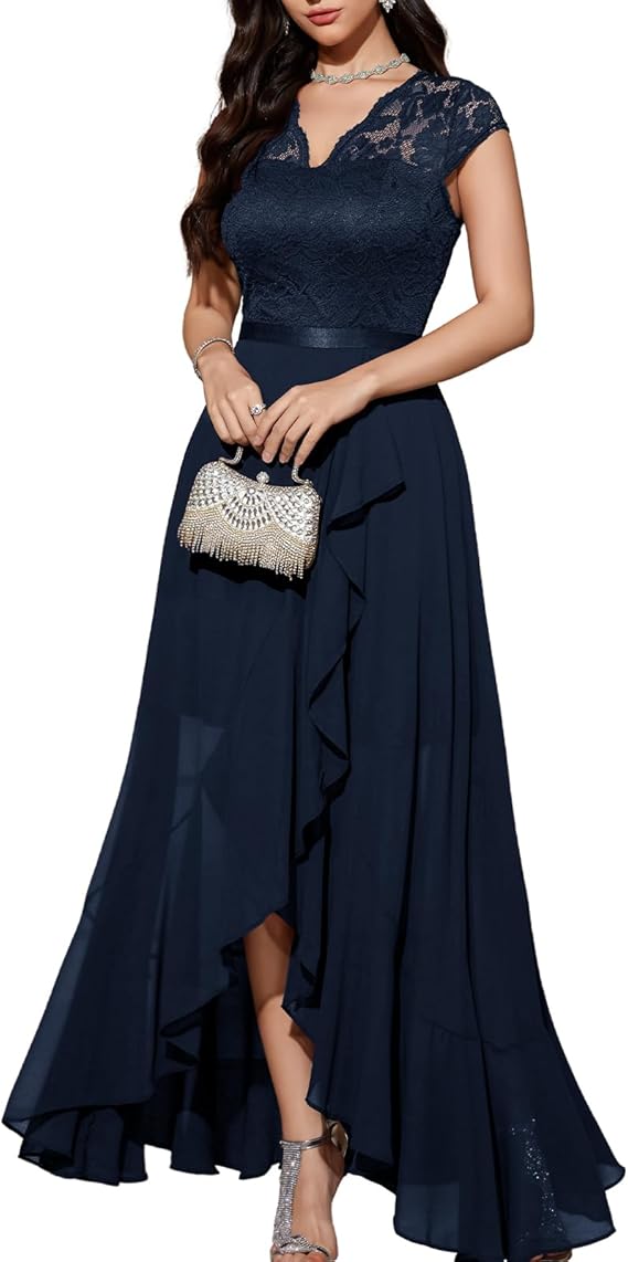 E1939 Bbonlinedress Šaty Maxi Tmavě Modré vel. S