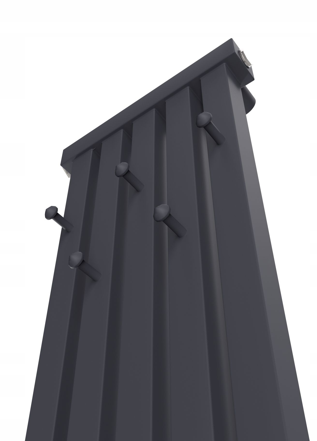 Dekorativní radiátor s věšáky Radiator Hook 100x32 Grafitový