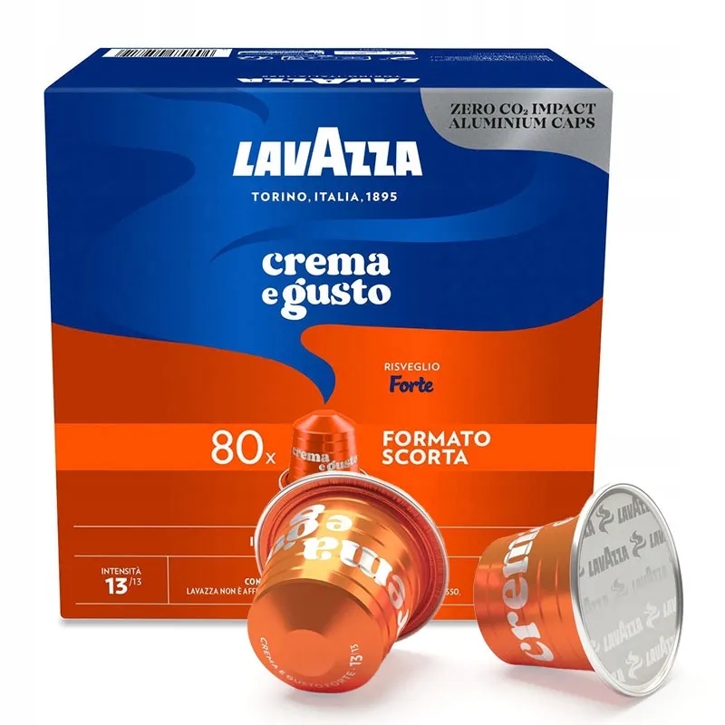 Kapsułki Nespresso Lavazza Crema e Gusto Forte 80szt wyrazista mocna kawa