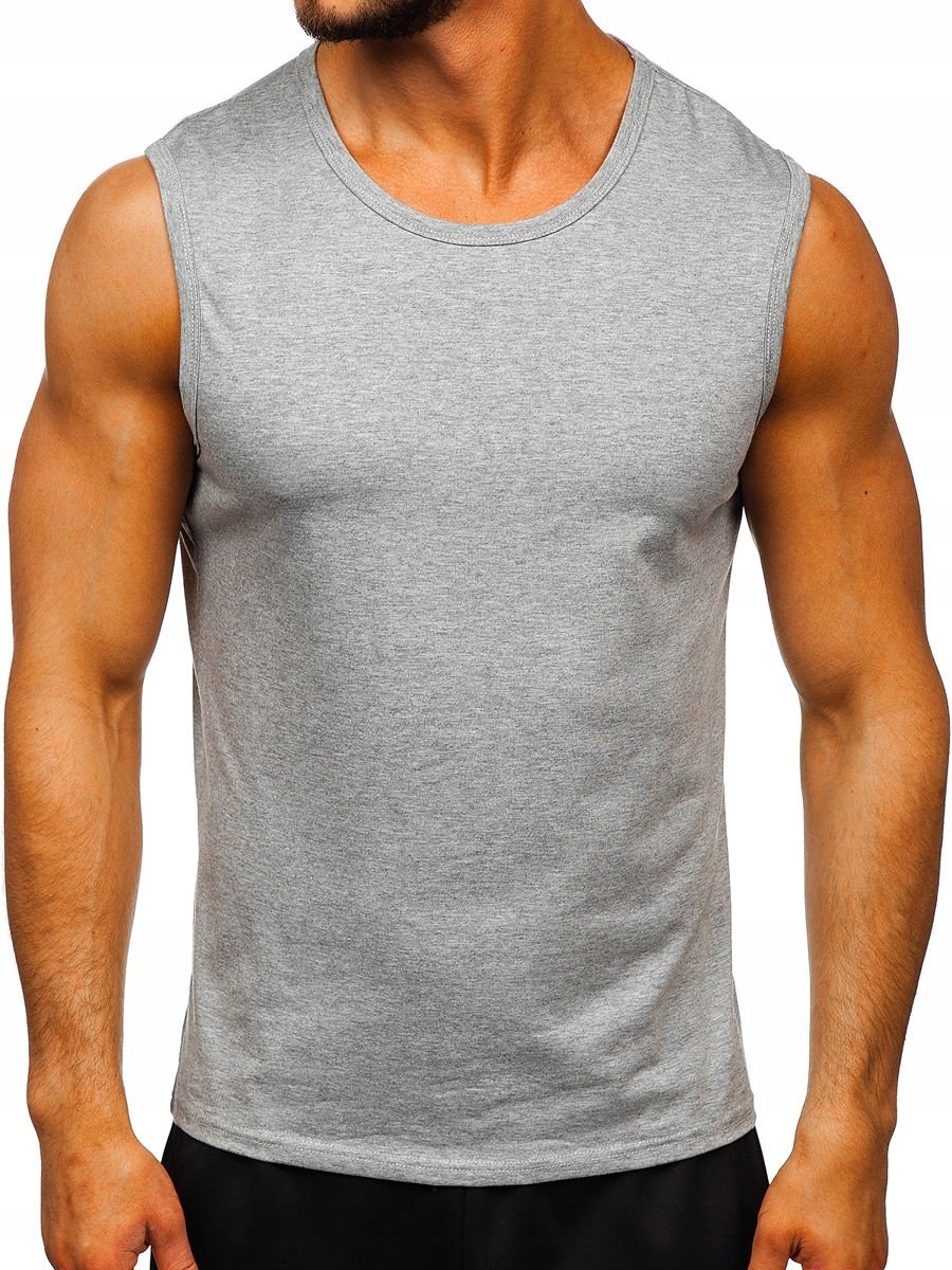 

Koszulka Tank Top Męska Szara 99001 DENLEY_2XL