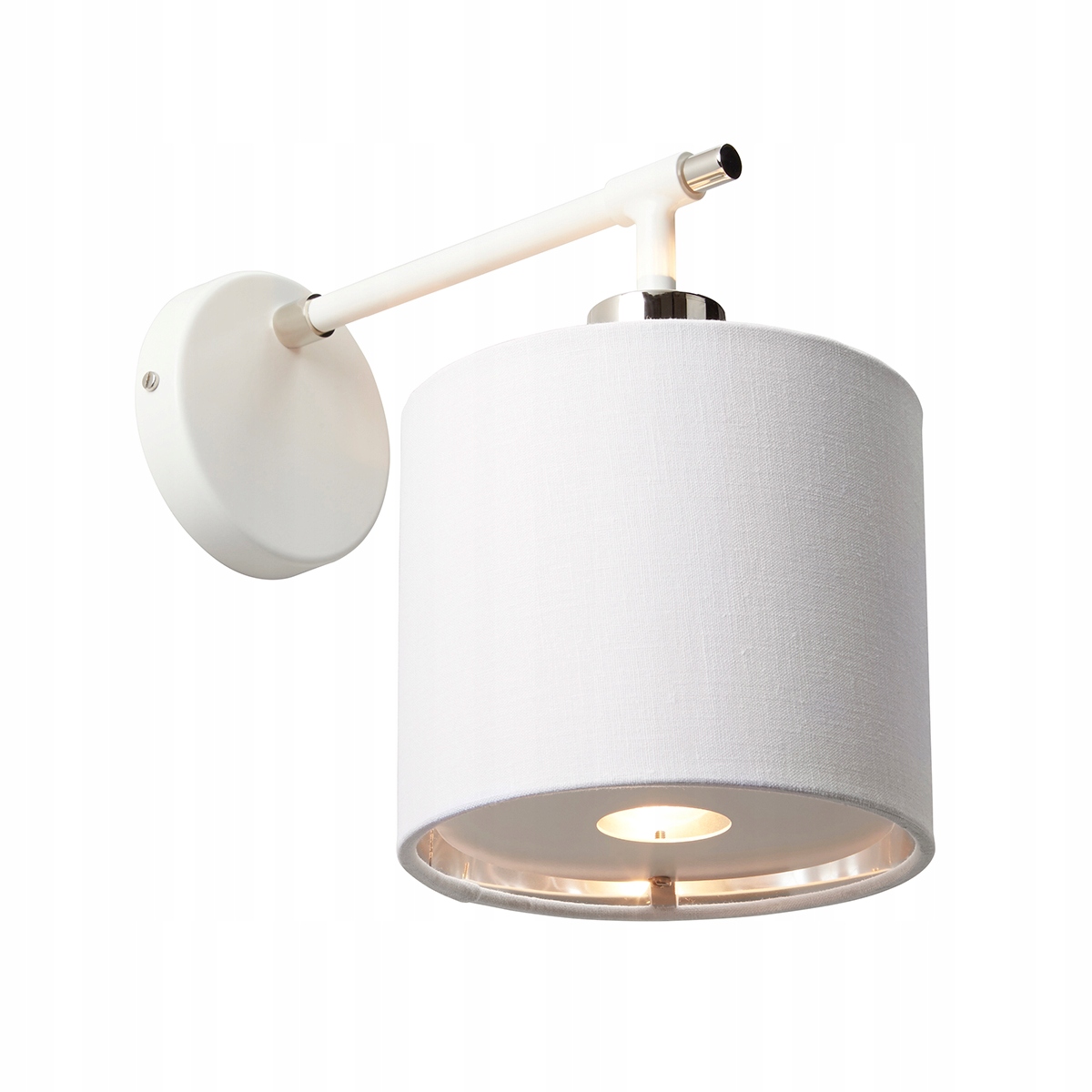 Nástenná lampa, biela, minimalistická, do spálne, obývačky Elstead