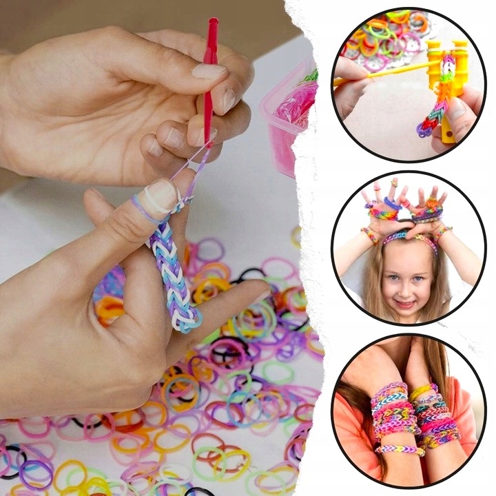 ZESTAW XL GUMEK DO ROBIENIA BRANSOLETEK GUMKI 300 SZT. AKCESORIA ORGANIZER Marka inna