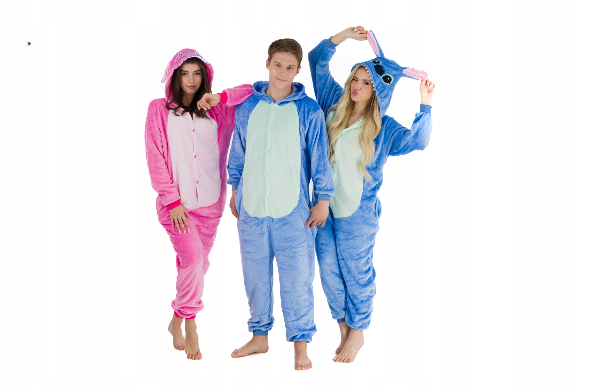 PIŻAMA DAMSKA ONESIE DRES KOMBINEZON STICH rozm. S Rękaw długi rękaw