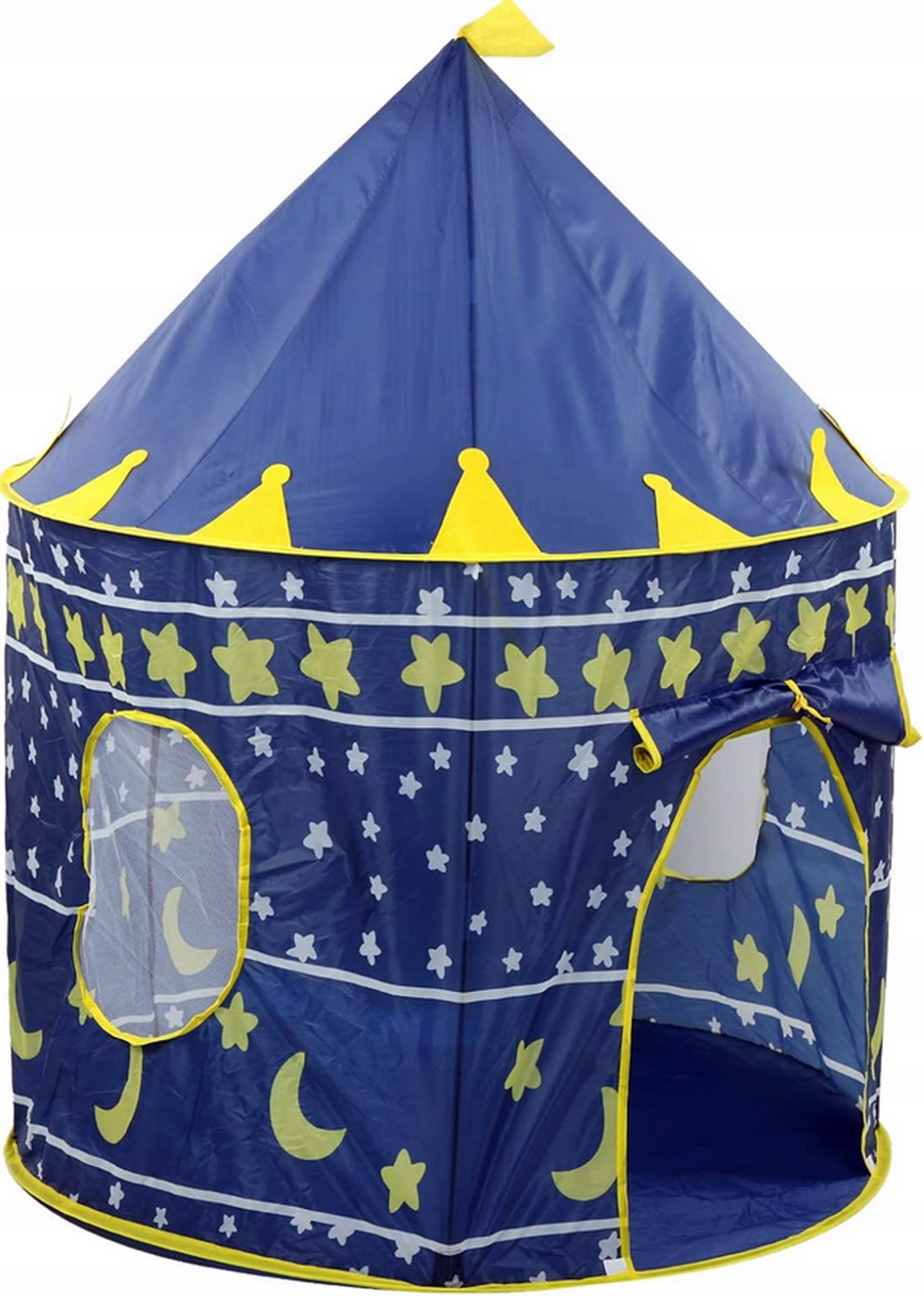 NAMIOT DOMEK DLA DZIECI ZAMEK PAŁAC DO OGRODU DOMU Z OKIENKAMI 135X105 CM Marka inna