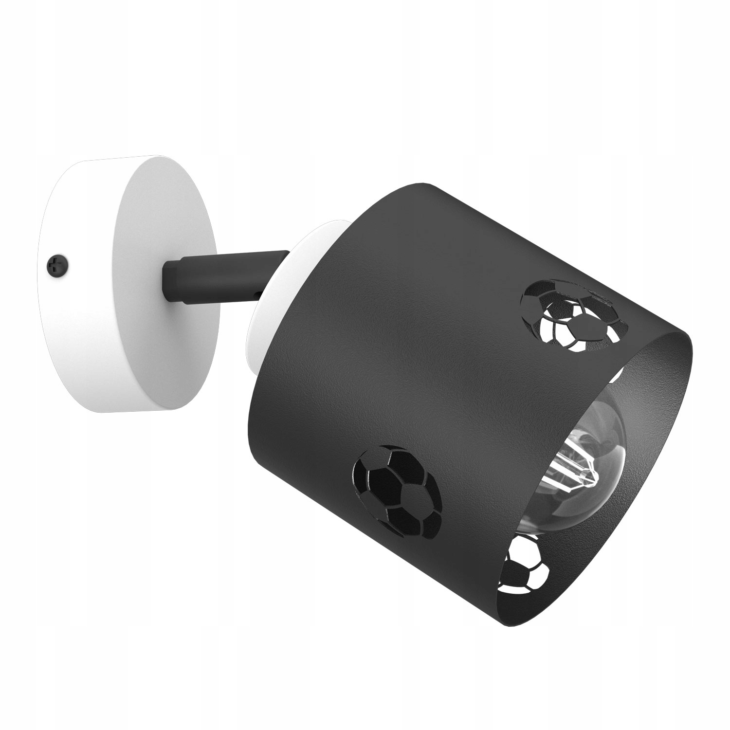 LAMPA ŚCIENNA DZIECIĘCA KIDS PIŁKA NOŻNA CZARNA LED POKÓJ CHŁOPCA KINKIET