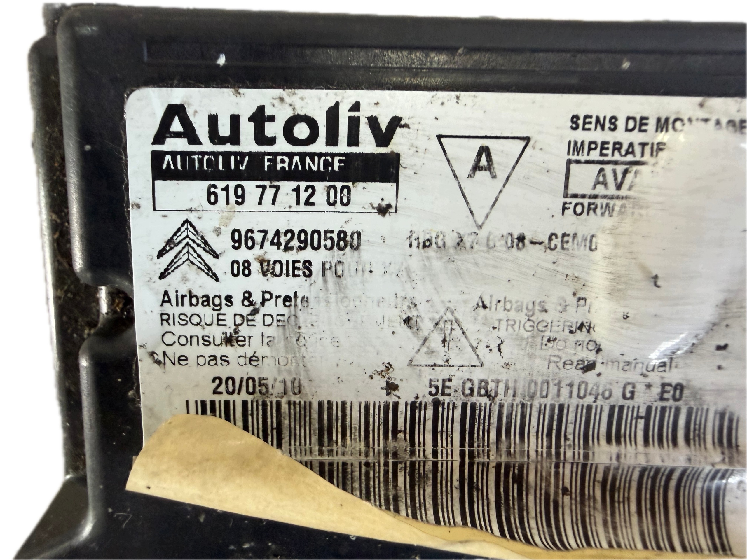 modulo SENSOR airbag CITROEN C5 III X7 9674290580