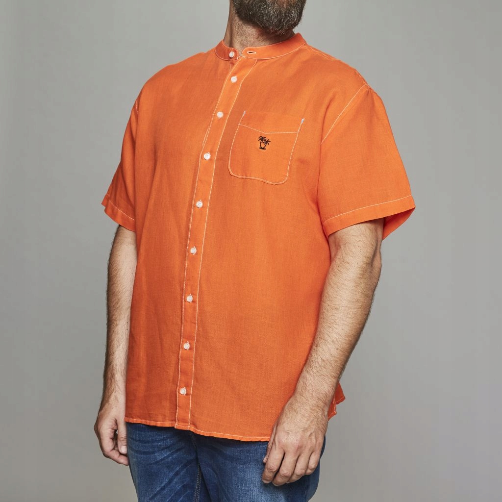 Replika Džínová Košile Len Velká Velikost 4XL 154 CM