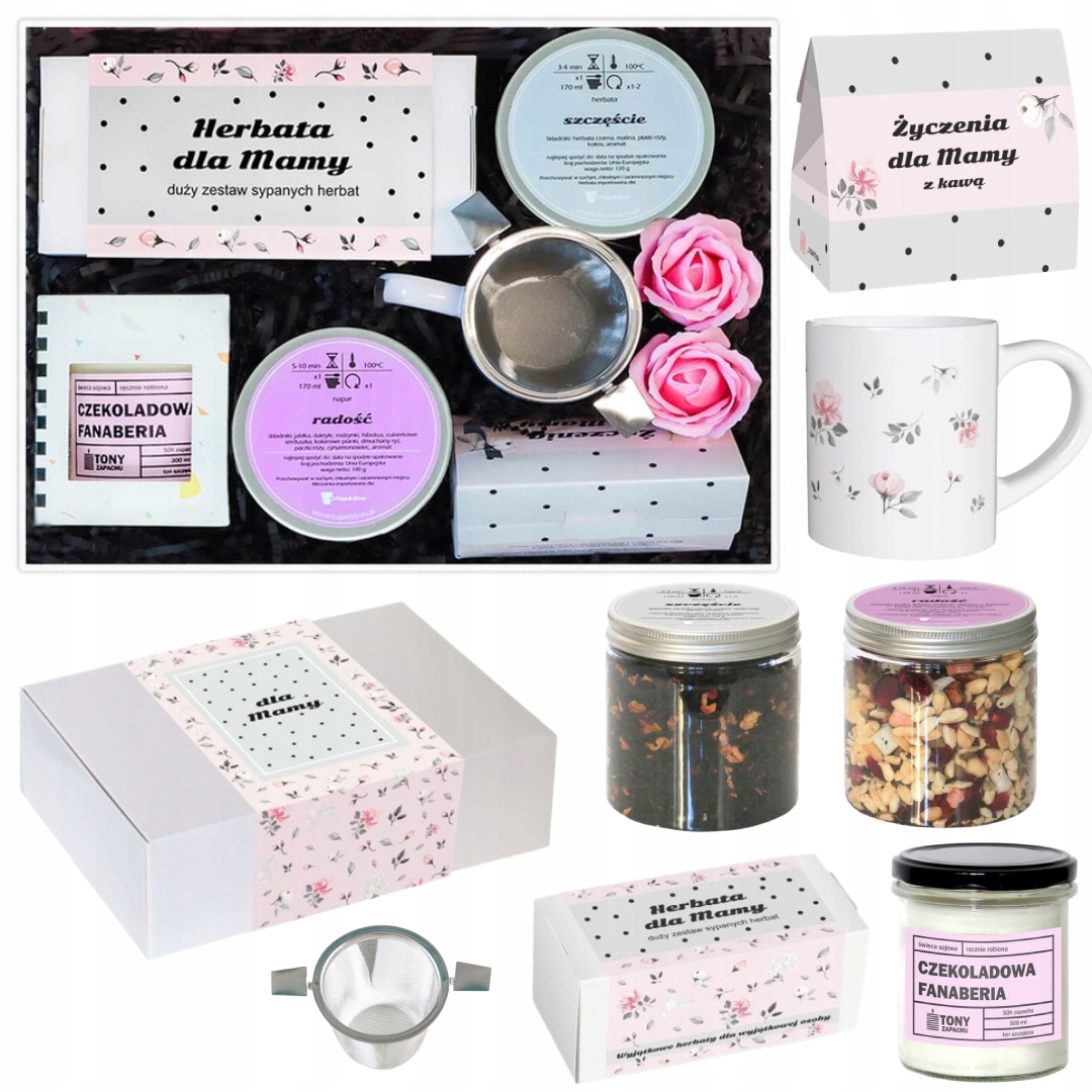 Levně Velký dárkový box s kávou a čajem dárek pro maminku tchýni