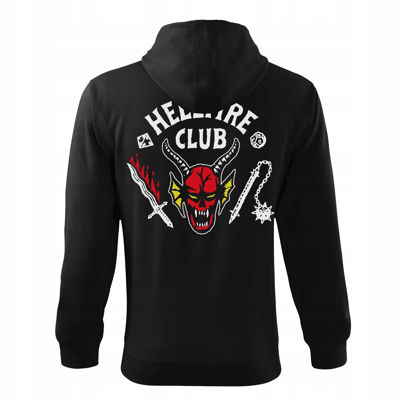 Černá mikina Stranger Things Hellfire Club Velikost: XXL
