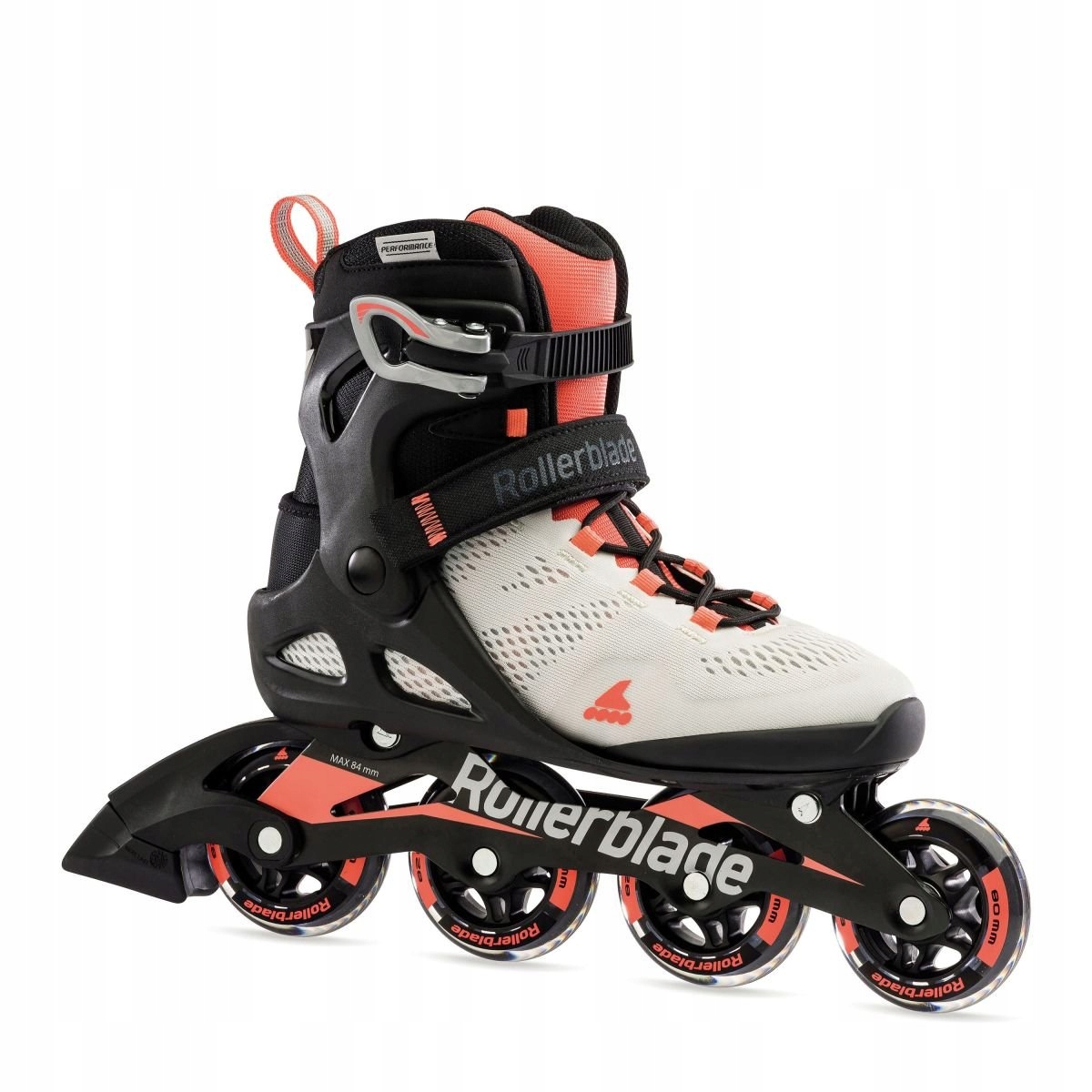 Rolki rekreacyjne Rollerblade Macroblade 80 W glacier grey/coral 23 cm