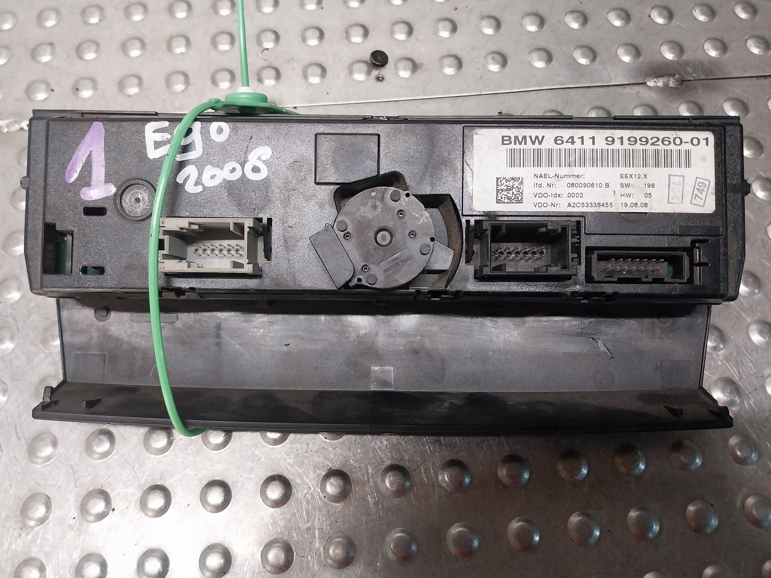 PANEL des lüfters klimaanlage 9199260 BMW E81 E82 E87 E88 E90 E91 E92 E93