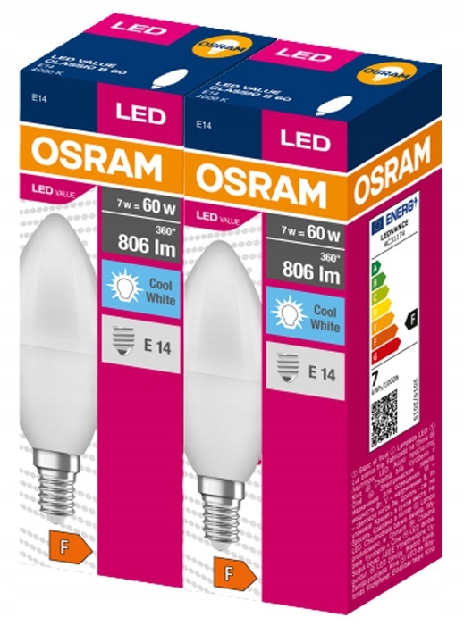 

Świeczka Led Value 7W 60W 4000K E14 Osram 2pack
