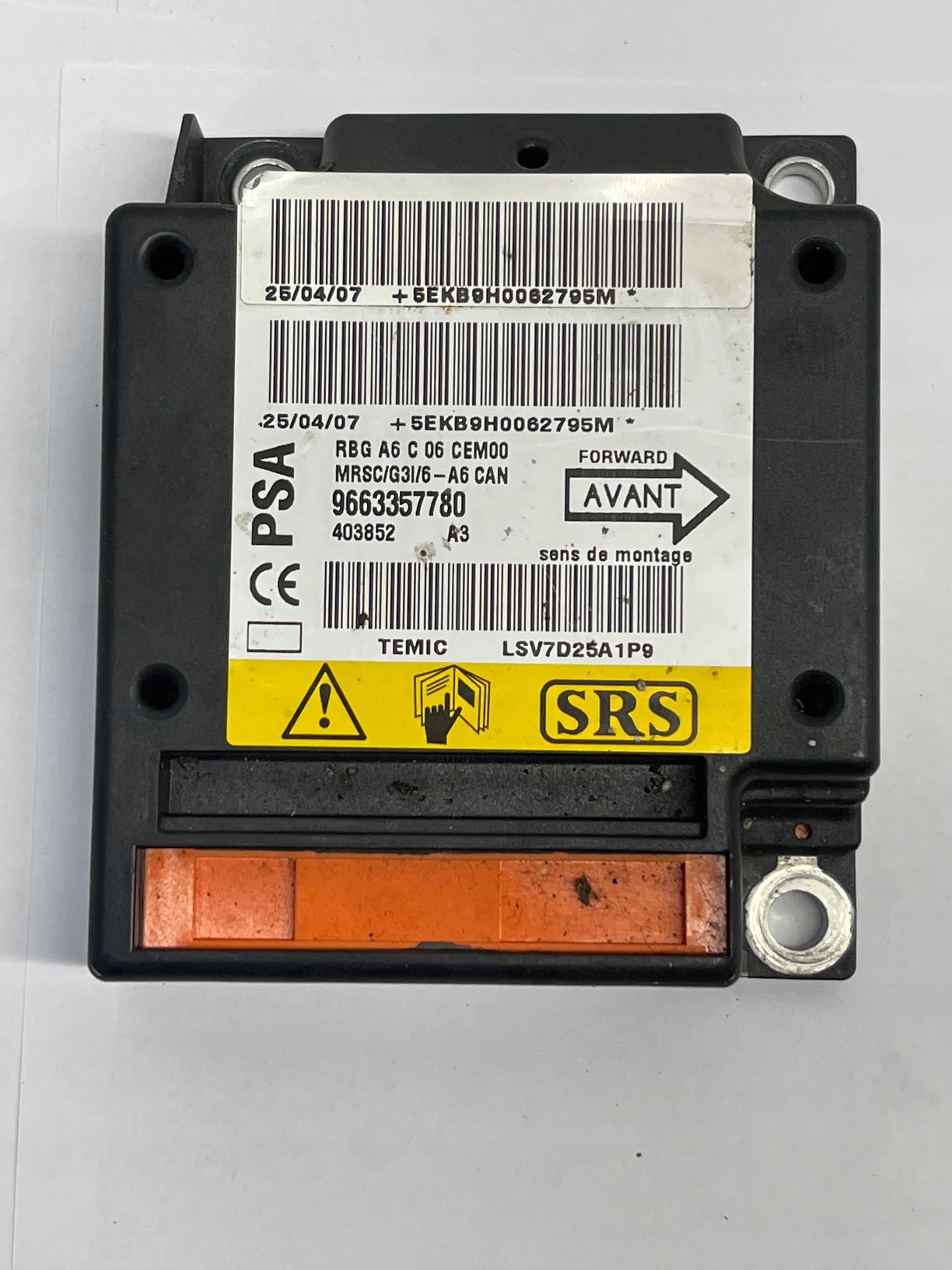Sensor modulo airbag Citroen OE 9663357780