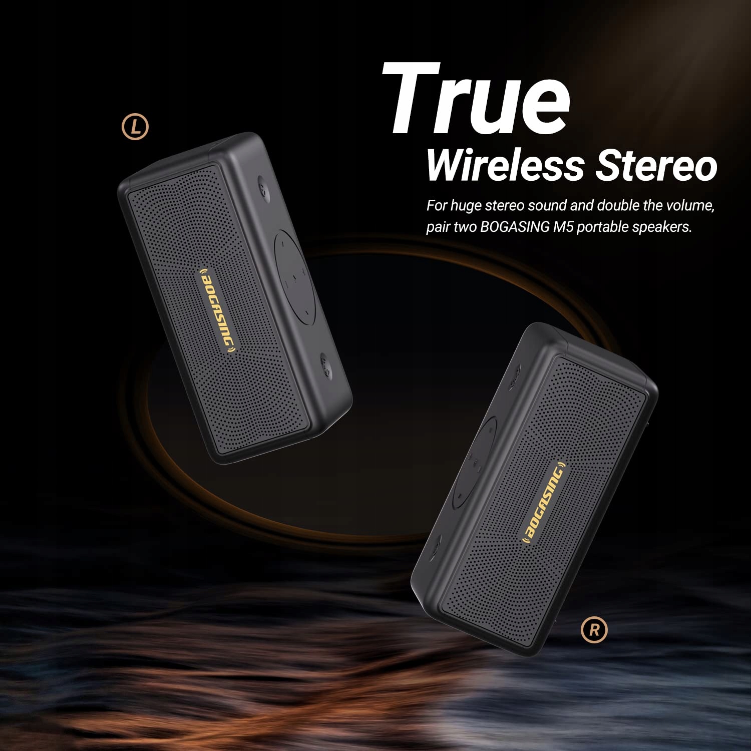 BOGASING Głośnik Bluetooth M5 40W Dźwięk Stereo Bass 30H IPX7 Wodoodporny — miniatura 7