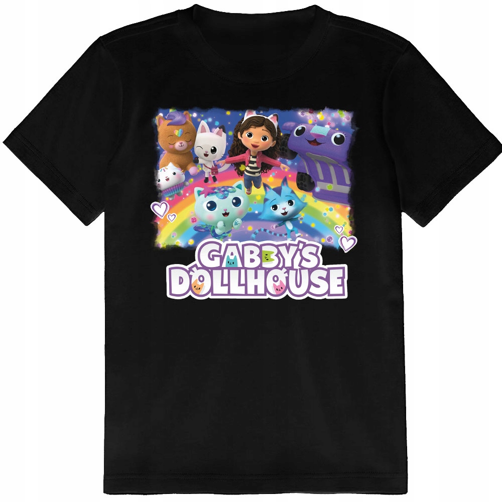 ZESTAW 3W1 KOSZULKA DLA DZIECI TATUAŻE NAKLEJKI KOCI DOMEK GABI 116 JAKOŚĆ Rozmiar XS