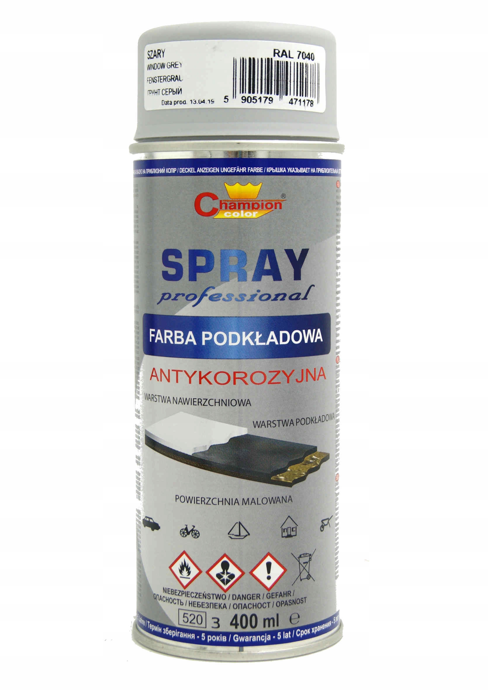 

Podkład Szary Spray 400ml Antykorozyjny Lakier