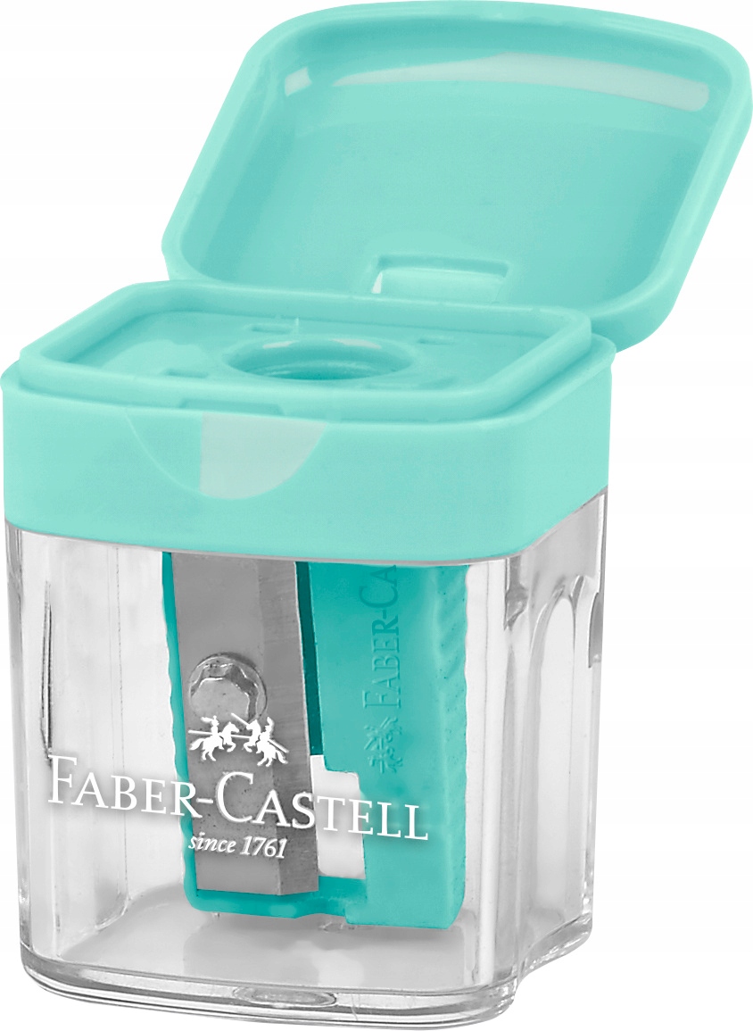FABER-CASTELL Temperówka pojedyncza z pojemnikiem strugaczka Mini Box Materiał plastik