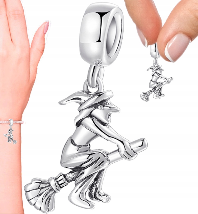 

Zawieszka Charms Wiedźma Czarownica Srebro 925
