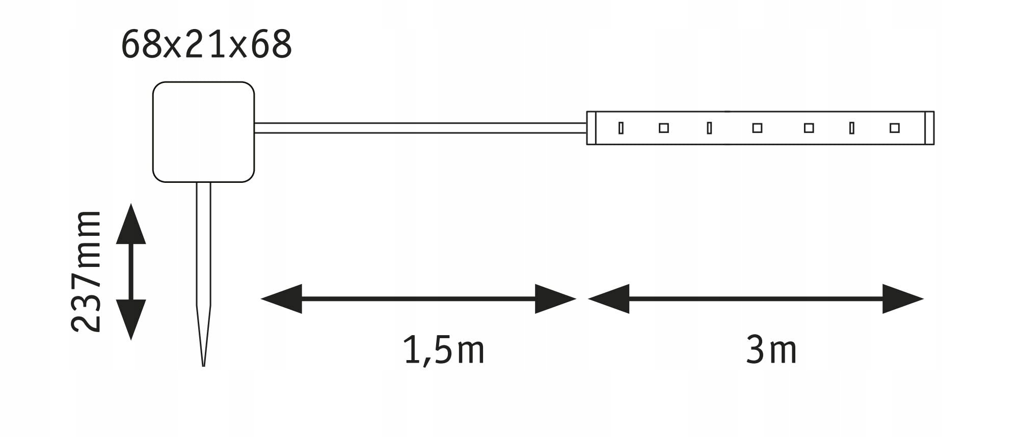 PAULMANN LED Pasek Solarny 3m Czujnik Zmierzchu Akumulator IP44 2700K — miniatura 5