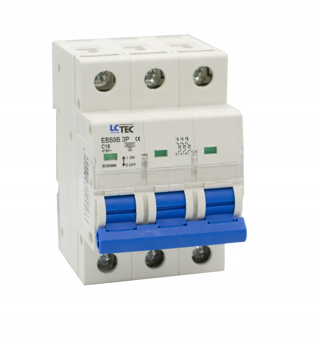 

LC-Tec Wyłącznik nadprądowy 3P B 16A 6kA Ac EBS9B