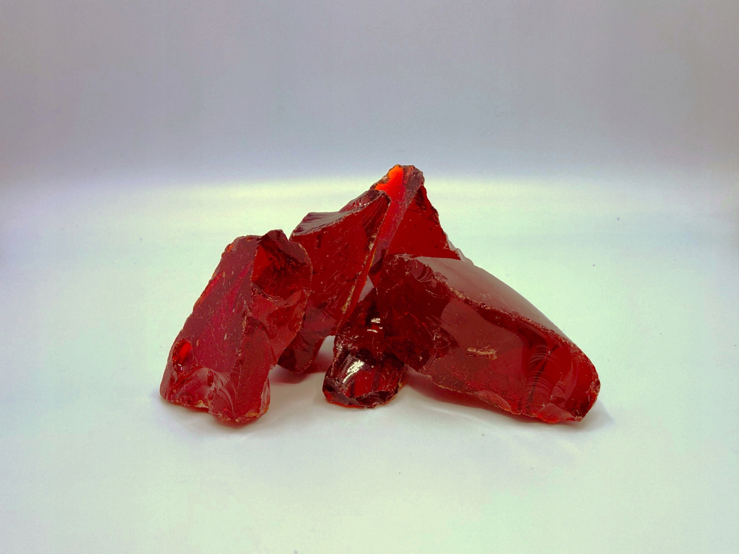 Skleněné korálky na zdobení červené 2-5 cm, kamínky Garden Grit, 20 kg