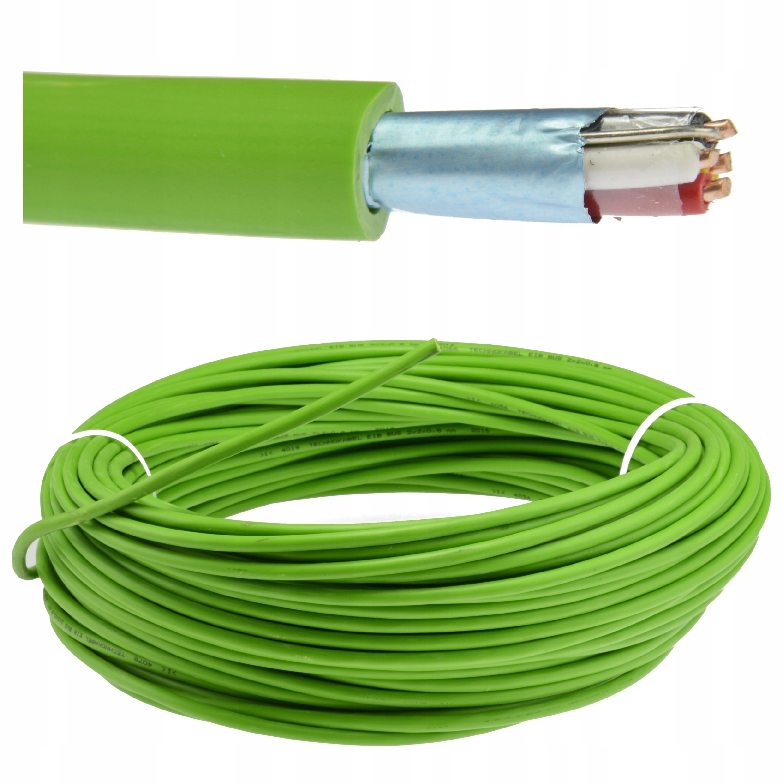 

Kabel przewód typu Bus Eib 2x2x0,8 Knx zielony 25m