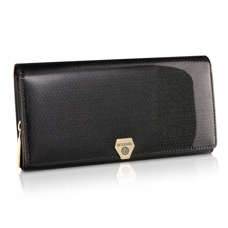 

Betlewski portfel damski duży zatrzask lakierowany