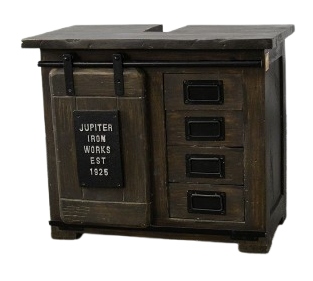 Szafka pod umywalkę drewno mango RAILWAY GRAU