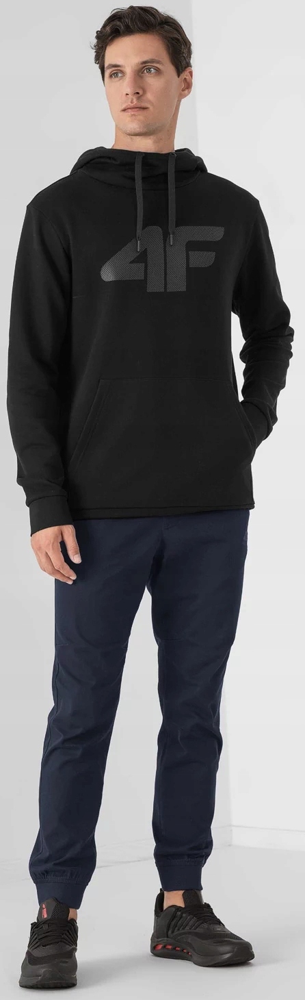 BLUZA MĘSKA 4F SPORTOWA Z KAPTUREM DRESOWA XXL Rękaw długi rękaw