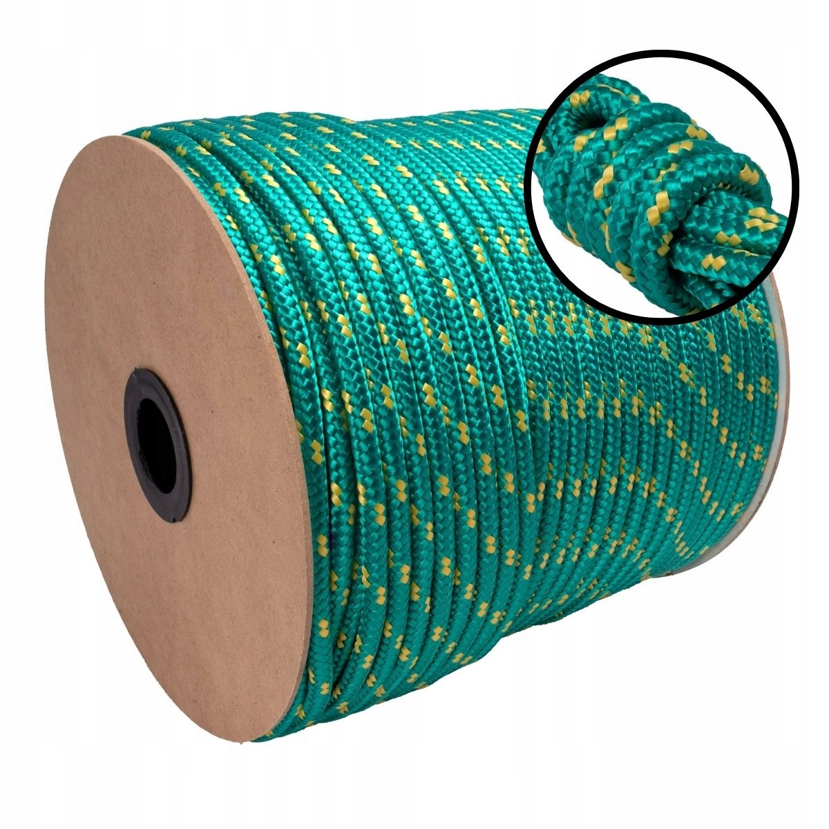 Polypropylenové lanko Pletené lano Silné 8 mm 100 M Odolné tažné zařízení