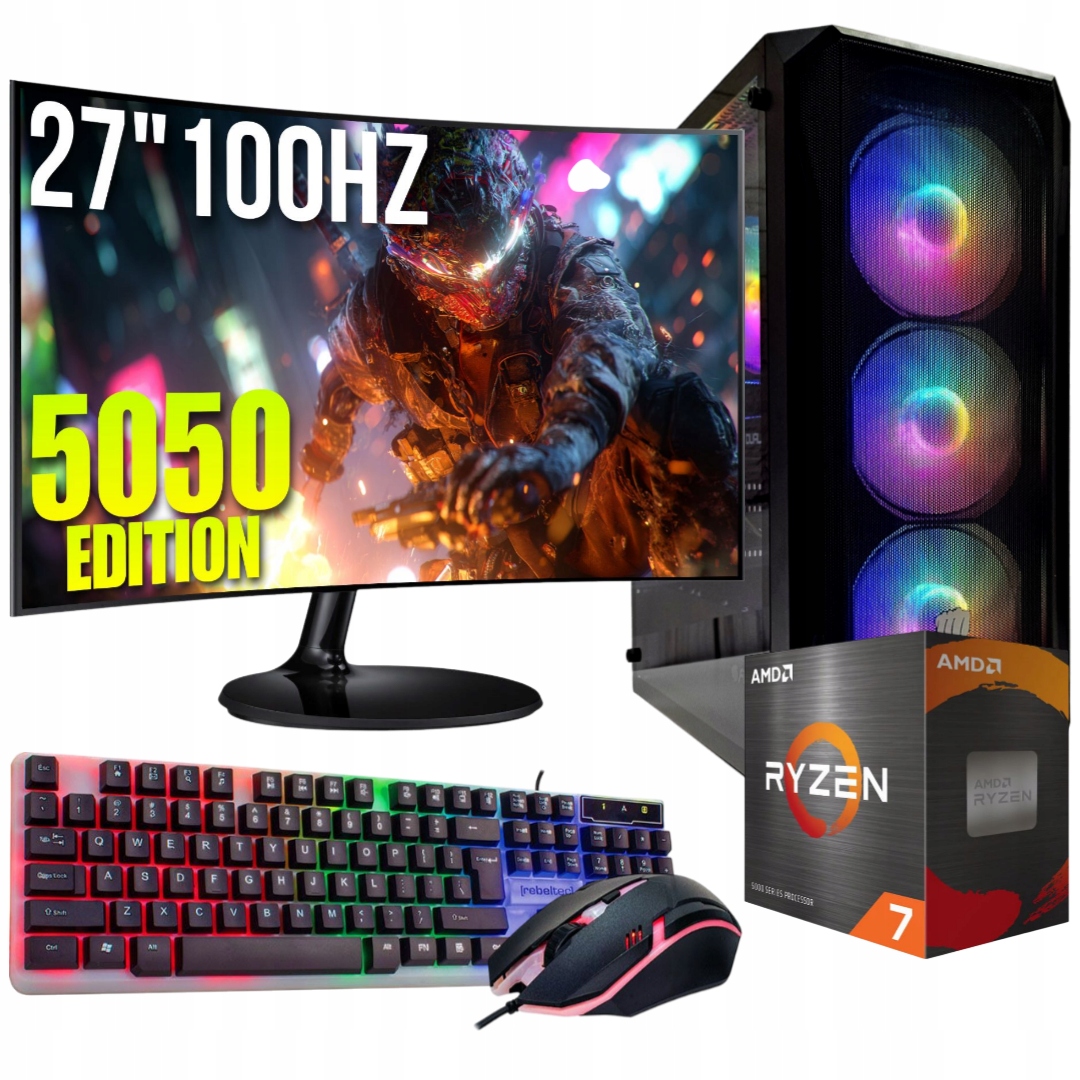 Sada Gamer Master Ryzen 7 32GB Ssd M.2 1TB Rtx 5050 8GB +Monitor 27"100Hz
