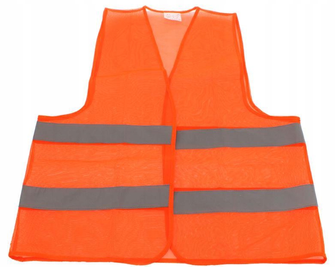 KAMIZELKA ODBLASKOWA drogowa awaryjna pomarańczowa