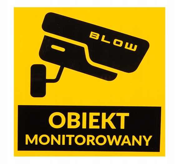 

Naklejka Obiekt Monitorowany 100x100mm 10x10cm