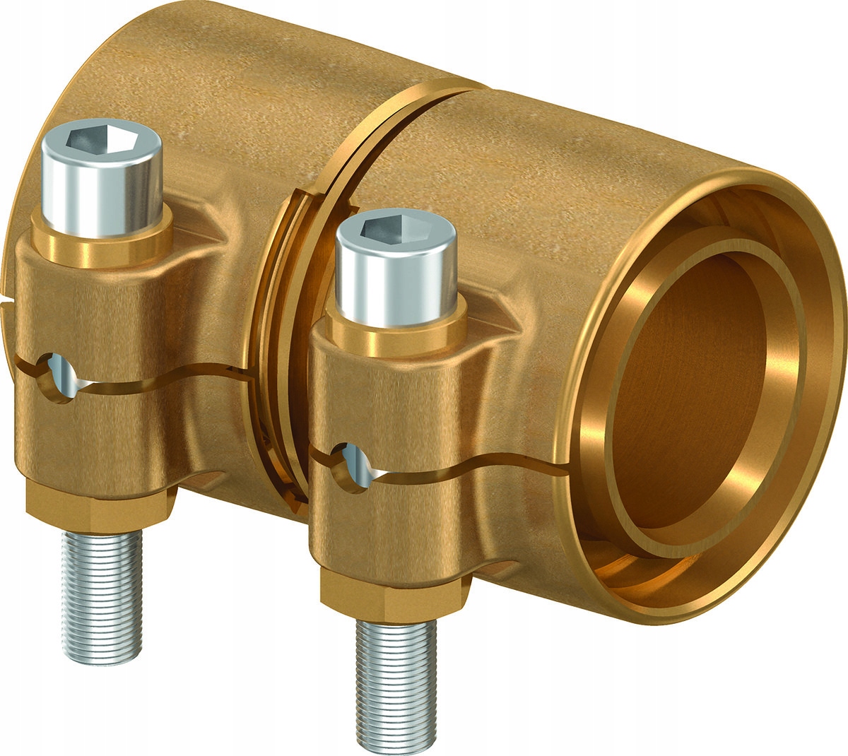 Złączka mosiężna dwustronna Wipex 90x8.2-90x8.2, PN6 SDR11,