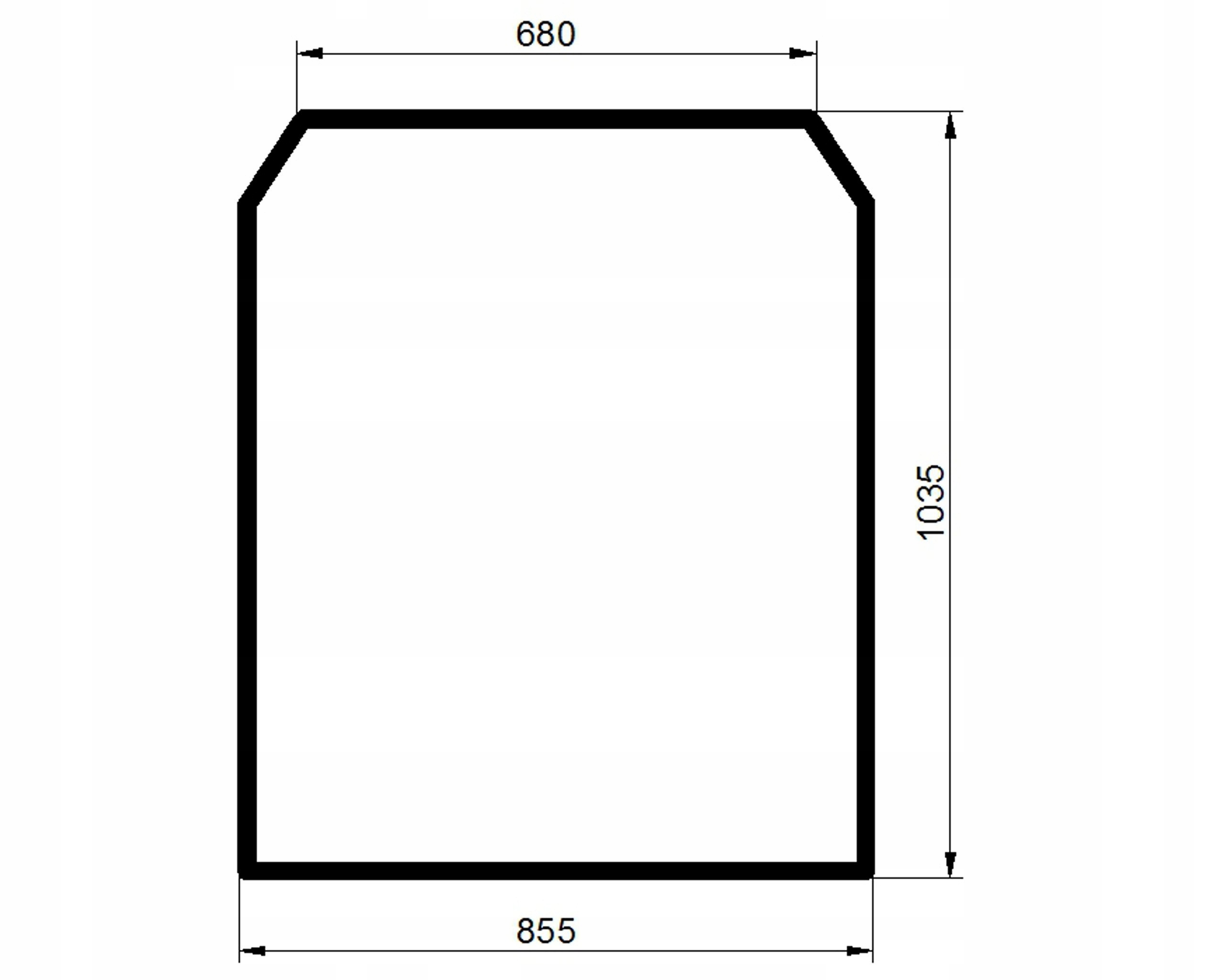 sklo teleskopický nakladač Jcb přední 827/30501