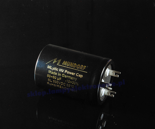 Elektrolytický kondenzátor 50+50uF/500V Mlytic Hv Chassis Mundorf