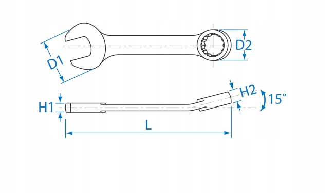 Klucze plasko oczkowe krotkie KING TONY 1282MR EAN 4712755646766